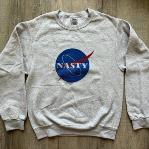 NASA "Nasty" Grey Sweatshirt Size S